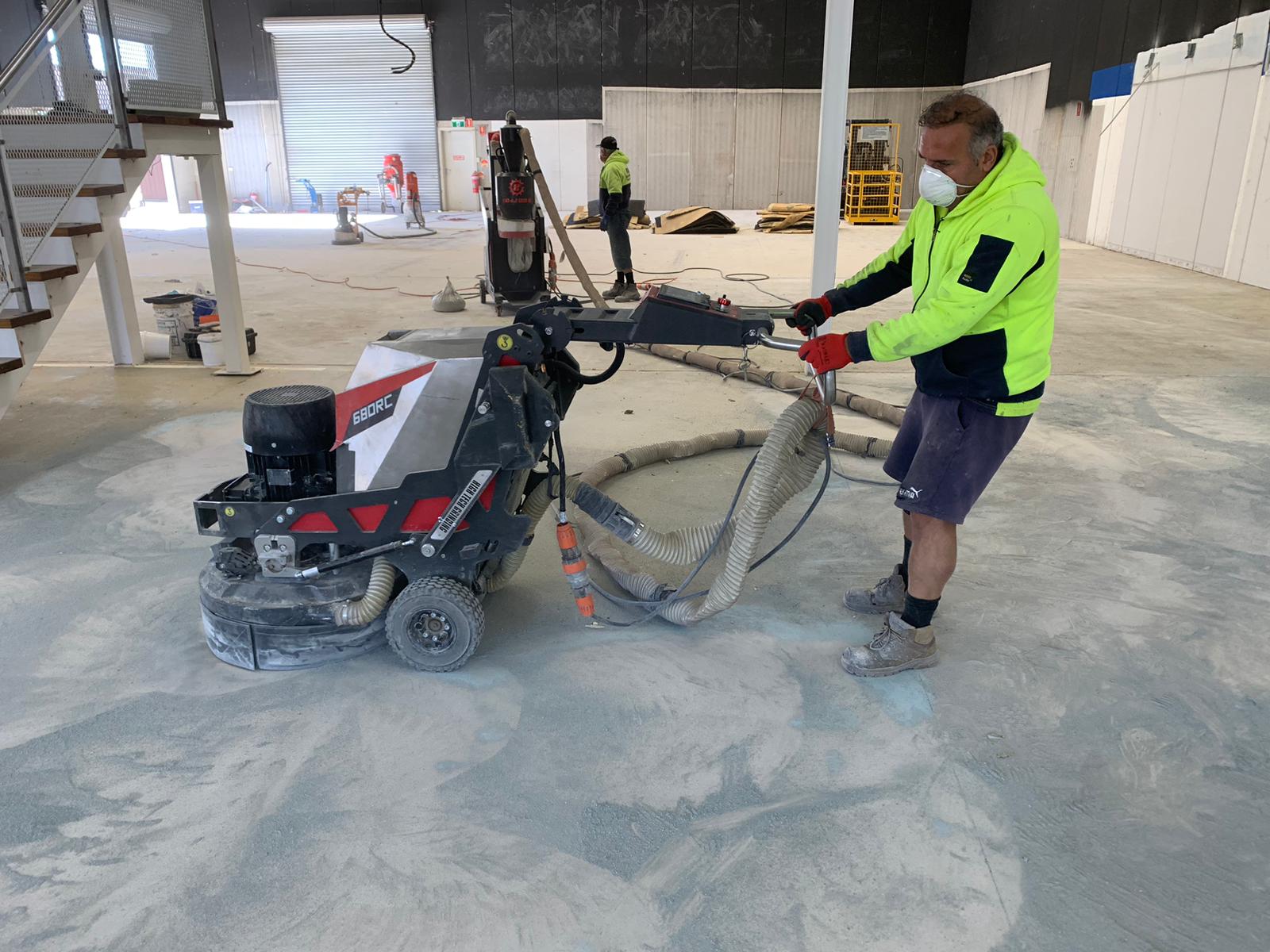 Concrete grinding preparation for epoxy